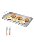 Roostevabast terasest ristk&uuml;likukujuline pann, 32x16 tolli, gaasigrill ja teppanyaki