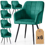 S&ouml;&ouml;gitoolide komplekt LUXANO, 6 tk, rohelises/mustas v&auml;rvitoonis, 54 &times; 82 &times; 58 cm