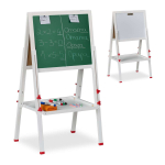 Laste molbert Relaxdays 10047567.0, Kahepoolne, Valge/roheline, 55 &times; 135 &times; 52 cm