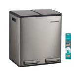K&ouml;&ouml;gipr&uuml;gikast SONGMICS LTB130EZ01, 2 &times; 15 l, pedaaliga, H&otilde;bedane, 41,8 &times; 35,3 &times; 45,5 cm
