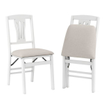 Kokkupandavad s&ouml;&ouml;gitoa toolid, 2 tk, Valged ja beežid, 53,34 &times; 87,63 &times; 43,18 cm