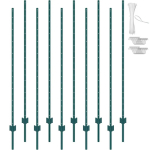 Tugevad metallist rohelised aiapostid 182,9 cm, 10 tk.
