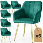 S&ouml;&ouml;gitoolide komplekt LUXANO, 6 tk, roheline/kuldne, 54 &times; 82 &times; 58 cm