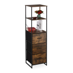 Vabalt seisev riiul Relaxdays, 3 riiulit ja 3 sahtlit, 43 &times; 155 &times; 42,5 cm
