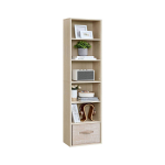 Raamaturiiul VASAGLE LBC167L01, 6 astet, hoiukastiga, 40 &times; 178,5 &times; 24 cm