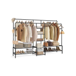 Avatud riidekapp SONGMICS, 7 riiulit, Must, 195 &times; 172,8 &times; 45 cm