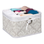 Kokkupandav kott 20x31x31cm., hall/valge
