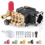 Survepesuri pump, horisontaalne, 19 mm v&otilde;lliga, 227 baari, 9,5 l/min, 5 otsikuga