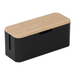 Kaablikarp Relaxdays 10052398_8314, kuni 6 juhtmele, must/pruun, 34 &times; 14,5 &times; 13,5 cm