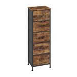Kummut SONGMICS BELLAH, 5 sahtlit, pruun/must, 39,6 &times; 117,7 &times; 30 cm