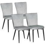 4-osaline Homcom s&ouml;&ouml;gitoolide komplekt 46x65x87cm, hall/must v&auml;rv