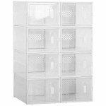 Komplekt 8 modulaarset Homcom jalan&otilde;ude karpi 25x35x19cm, valge v&auml;rv