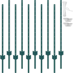 1,2 m rohelised terasest aiapostid, 10 tk, U-kujulised