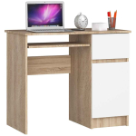 Arvutilaud PIKSEL, parempoolne, pruun/valge, 90 &times; 77 &times; 50 cm