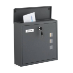 Postkast Relaxdays, 3 akent, 4 v&otilde;tit, 35 &times; 33 &times; 12 cm