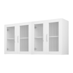 Seinak&ouml;&ouml;gikapp VEVOR XYFG-04, 2 tk, 4 ust, Valge, 30,5 &times; 122 &times; 61 cm