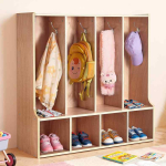 Laste riidekapp VEVOR IVY-VVR-015, 4 ruumi, 8 konksu, 92 &times; 90,6 &times; 31,7 cm