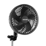 Taimeventilaator VEVOR RF6-PA, 1 tk, 10 kiirust, Must, 20,6 &times; 20 &times; 23,5 cm