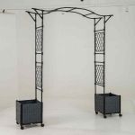 Aiakaar istutuskastidega, 2 kasti, 208 &times; 40 &times; 250 cm