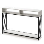 Konsolilaud 120x23x79cm, valge/must v&auml;rv