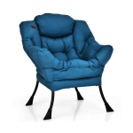 Tugitool 75x81x94,5cm, sinine/ must v&auml;rv