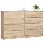 Kummut K160, 8 sahtlit, pruun, 160 &times; 99 &times; 40 cm