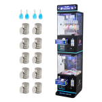 K&uuml;&uuml;niskraanautomaat VEVOR S-02 / S-03 / S-04, 100 W, Must/lilla, 405 &times; 1730 &times; 545 mm