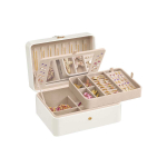 Ehtekarp SONGMICS, 2 tasandit, peegliga, valge, 22 &times; 11 &times; 17,6 cm