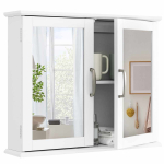 Seinale paigaldatav vannitoakapp, 2 peegelust, 2 riiulit, 82,55 &times; 49,53 &times; 13,97 cm
