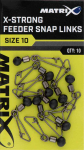 Klambrid Matrix X-Strong Feeder Snap Links nr 10, 10 tk