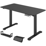 Reguleeritava k&otilde;rgusega elektriline laud Vinsetto 140x70x116cm, must v&auml;rv