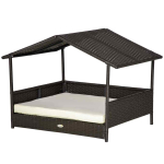 Koera pesa PawHut 69x98x70cm, musta/valge v&auml;rvi