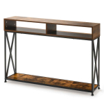 Konsoollaud 120x23x79cm, pruuni/musta v&auml;rvi