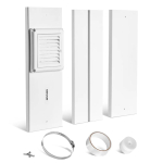 Trummelkuivati ​​ventilatsiooniakna komplekt, PVC/PP, 101,6 mm, reguleeritav