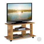 Telerialus Relaxdays, rataste ja riiulitega, 80 &times; 45 &times; 40 cm