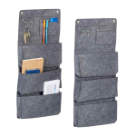 Seinaorganiseerijad Relaxdays, 2 tk, 3 taskut, Hall, 30 &times; 65 &times; 5 cm