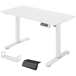 Reguleeritava k&otilde;rgusega elektriline laud Vinsetto 140x70x116cm, valge v&auml;rv