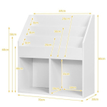 Laste riiul 70x30x80cm, valge v&auml;rv