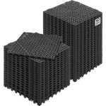 Modulaarsed libisemiskindlad PVC-padjad 30x30 cm, 50 tk, mustad