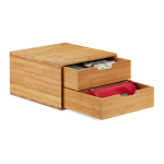 Sahtlitega hoiukast Relaxdays, 2 sahtlit, 30 &times; 18 &times; 31 cm