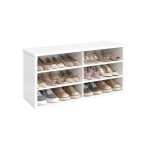 Jalan&otilde;upink VASAGLE, 6 reguleeritavat riiulit, Valge, 100 &times; 50 &times; 29,5 cm