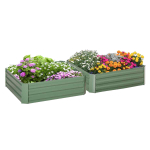 2 k&otilde;rgpeenra komplekt Outsunny 100x100x30cm., roheline