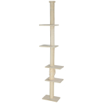 Kasside kraapimispost PawHut 42,5x26,5x275cm, kreemjas