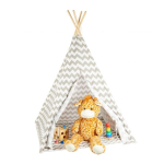 Laste m&auml;ngumaja "Teepee" 160x115x115cm, valge/helehall