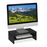 Monitori alus 14x40x23,5cm., must v&auml;rv