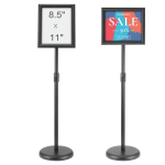 Reguleeritav must plakatialus, 8,5x11 tolli, p&otilde;randale paigaldatav