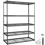 Reguleeritav 5-astmeline metallriiul, must, 60x24x78 tolli