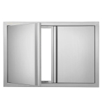 Grilluks, roostevabast terasest, 710x482 mm, kahepoolsed v&auml;lisuksed