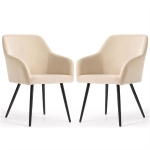 S&ouml;&ouml;gitoa toolid ESTELLE, 2 tk, beež/must, 54,5 &times; 83 &times; 58 cm