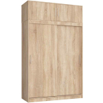 Liugustega riidekapp CLP MONO, 4 ust, 8 riiulit, pealisehitis, tammev&auml;rvi, 150 &times; 245 &times; 60 cm